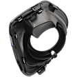 Front, Driver Side Fog Light Trim, Black and Chrome