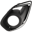 Front, Driver Side Fog Light Trim, Black and Chrome