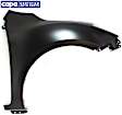 Front, Passenger Side Fender, Without Turn Signal Light Hole, Hatchback (With Stone Guard Provision)/Sedan, CAPA CERTIFIED