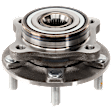 Front, Driver or Passenger Side Wheel Hub, with Bearing, AWD