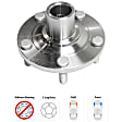 Front, Driver or Passenger Side Wheel Hub, Without Bearing, 5 x 4.5 in. Bolt Pattern