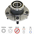 Rear, Driver or Passenger Side Wheel Hub, With Bearing, 5 x 4.5 in. Bolt Pattern