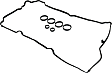 Valve Cover Gasket, 4 Cyl., 1.6L Engine, Rubber Material, Includes Spark Plug Tube Seals