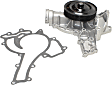 2012 Mercedes Benz GLK350 4Matic - Water Pump, Uses Thread Rolling Bolts for Idler Pulley Positions (Not Threaded, Self-Tapping), New, 6 Cyl 3.5L