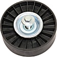 Accessory Belt Idler Pulley, 4 Cyl., 1.8L Engine, Thermoplastic, Serpentine, Flat, 3.54 In. Outside Diameter