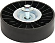 Accessory Belt Idler Pulley, 4 Cyl., 1.8L Engine, Thermoplastic, Serpentine, Flat, 3.54 In. Outside Diameter