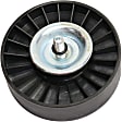 Accessory Belt Idler Pulley, 4 Cyl., 1.8L Engine, Thermoplastic, Serpentine, Flat, 3.54 In. Outside Diameter