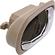 1993-1997 Mazda 626 - Front Or Rear, Passenger Side Beige bezel with chrome lever Interior Door Handle, Without Door Lock Hole