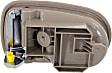 1993-1997 Mazda 626 - Front Or Rear, Passenger Side Beige bezel with chrome lever Interior Door Handle, Without Door Lock Hole