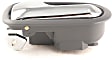 1996 Mazda Protege - Front Or Rear, Driver Side Gray bezel with chrome lever Interior Door Handle,