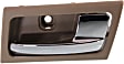 Front or Rear, Passenger Side Interior Door Handle, Brown Bezel with Chrome Lever, Without Door Lock Hole, 8 Cyl., 4.6L Engine