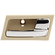 2003 Ford Crown Victoria - Front or Rear, Passenger Side Beige bezel with chrome lever Interior Door Handle, Without Door Lock Hole, 4-Door, Sedan