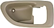 Front or Rear, Passenger Side, Interior, Door Handle Trim, Plastic, Beige