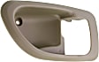 Front or Rear, Passenger Side, Interior, Door Handle Trim, Plastic, Beige