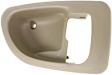 Front or Rear, Passenger Side, Interior, Door Handle Trim, Plastic, Beige