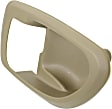 Front or Rear, Driver Side, Interior, Door Handle Trim, Plastic, Beige