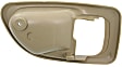 Front or Rear, Driver Side, Interior, Door Handle Trim, Plastic, Beige