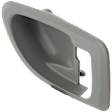 Front or Rear, Passenger Side, Interior, Door Handle Trim, Plastic, Gray
