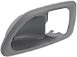 Front or Rear, Driver Side, Interior, Door Handle Trim, Plastic, Gray