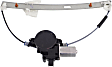 Front, Driver Side Window Regulator, Power, With 6-Prong Connector