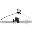 Front, Passenger Side Window Regulator, Power, With 2-Prong Connector