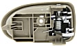 Front Or Rear, Driver Side Beige bezel with chrome lever Interior Door Handle, With Door Lock Button
