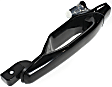 Rear, Driver Side Smooth Black Exterior Door Handle, Without Key Hole