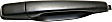 Rear, Passenger Side Primed Exterior Door Handle, Without Key Hole