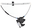 Rear, Driver Side Power Window Regulator, With Motor