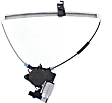 Rear, Driver Side Power Window Regulator, With Motor