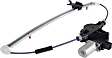 Rear, Driver Side Power Window Regulator, With Motor