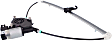 Rear, Driver Side Window Regulator, Power, With 2-Prong Connector