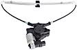 Rear, Driver Side Window Regulator, Power, With 2-Prong Connector