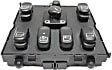 Rear, Driver or Passenger Side Window Switch Black 8 Buttons