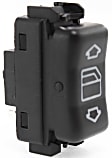 Front or Rear, Passenger Side Window Switch, In Center Console, Black, 1-Button