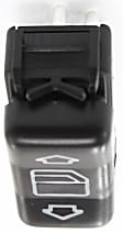 Front or Rear, Passenger Side Window Switch, In Center Console, Black, 1-Button