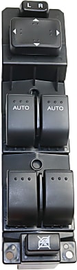 Front, Driver Side Window Switch, Black, For Models with Driver and Passenger Auto Down, with Driver and Passenger Auto Down