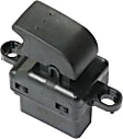 Front or Rear, Passenger Side Window Switch, Black, 1-Button
