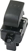 Front or Rear, Passenger Side Window Switch, Black, 1-Button