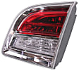 Passenger Side, Inner Tail Light, with Bulb, Halogen, Clear and Red Lens