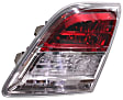 Passenger Side, Inner Tail Light, with Bulb, Halogen, Clear and Red Lens