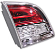 Driver Side, Inner Tail Light, with Bulb, Halogen, Clear and Red Lens