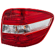Passenger Side Tail Light, with Bulb, Halogen, Amber, Clear and Red Lens, Without AMG Styling and Sport Package, (164) Chassis