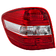 Driver Side Tail Light, with Bulb, Halogen, Amber, Clear and Red Lens, Without AMG Styling and Sport Package, (164) Chassis