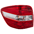 Driver Side Tail Light, with Bulb, Halogen, Amber, Clear and Red Lens, Without AMG Styling and Sport Package, (164) Chassis