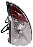 Passenger Side Tail Light, with Bulb, Halogen, Clear and Red Lens