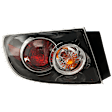 Driver Side Tail Light, with Bulb, Halogen, Clear and Red Lens, Sedan, Except GT Model
