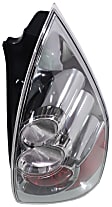 Passenger Side Tail Light, with Bulb, Halogen, Clear and Red Lens