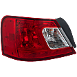 Driver Side Tail Light, with Bulb, Halogen, Clear and Red Lens
