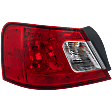 Driver Side Tail Light, with Bulb, Halogen, Clear and Red Lens